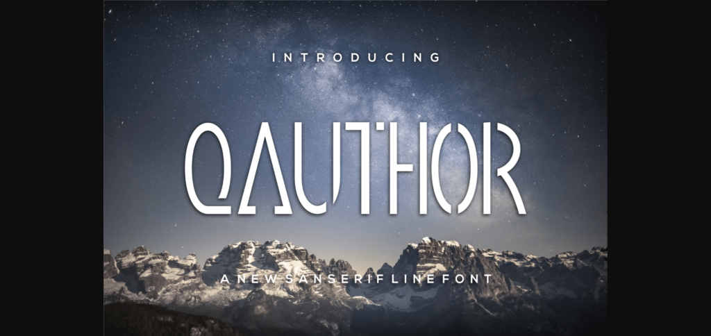 Qauthor Font Poster 3