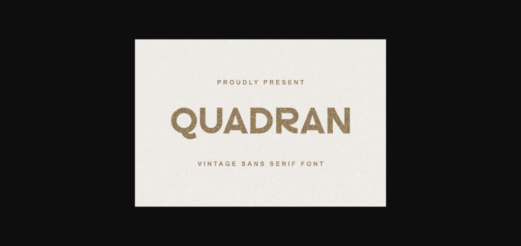 Quadran Font Poster 3