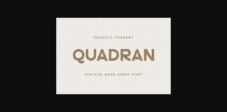 Quadran Font Poster 1