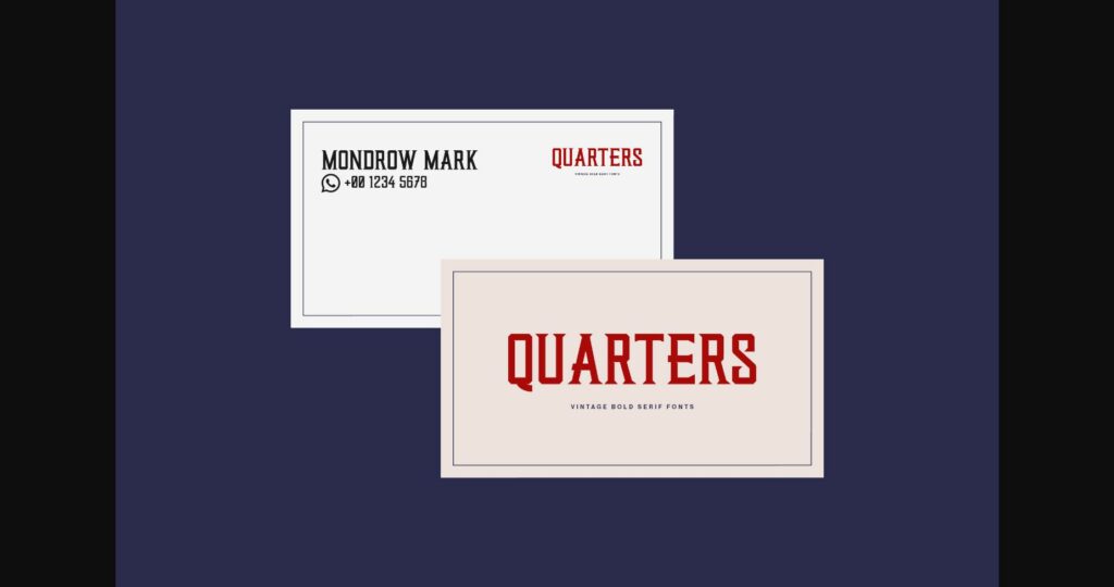 Quarters Font Poster 10