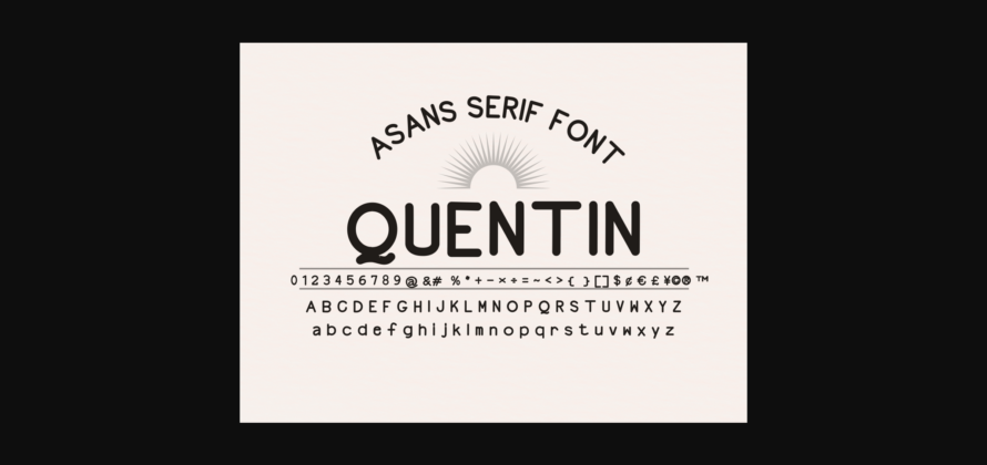 Quentin Font Poster 3