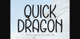 Quick Dragon Font Poster 1