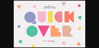 Quick over Font Poster 1