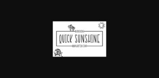 Quick Sunshine Font Poster 1