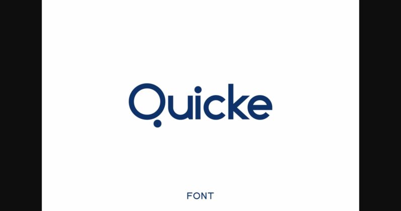 Quicke Font Poster 3