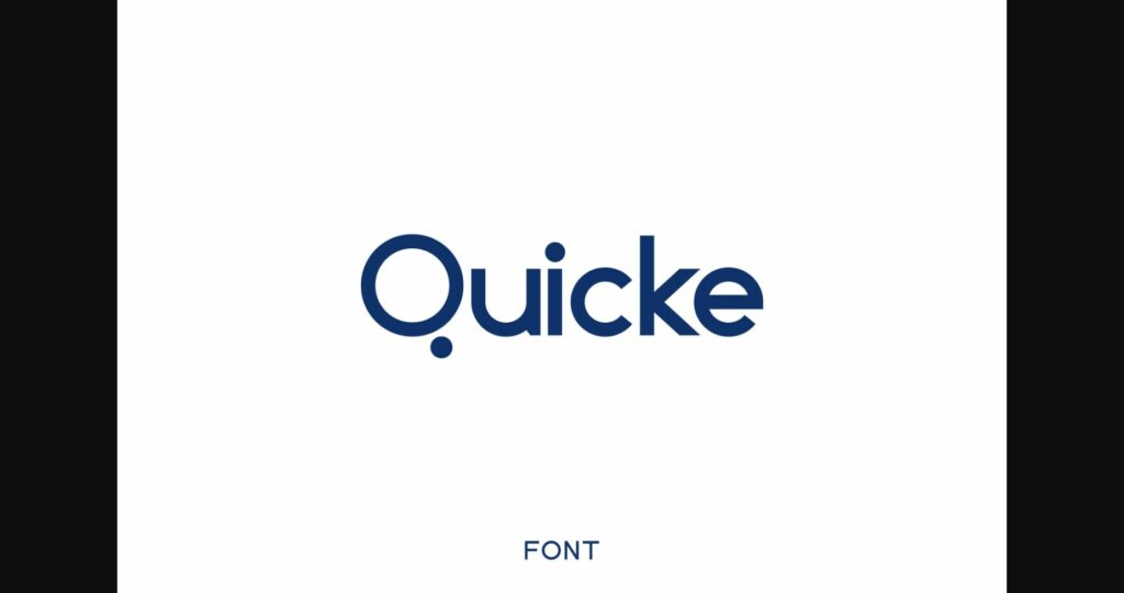 Quicke Font Poster 1