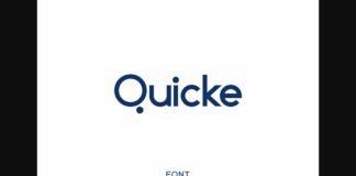 Quicke Font Poster 1