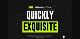 Quickly Exquisite Font Poster 1