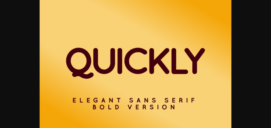 Quickly Font Poster 3