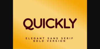 Quickly Font Poster 1