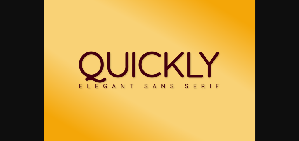 Quickly Font Poster 1