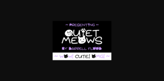 Quiet Meows Font Poster 1