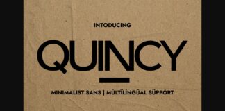 Quincy Font Poster 1