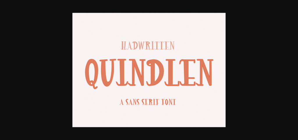 Quindlen Font Poster 3