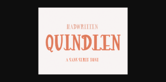 Quindlen Font Poster 1