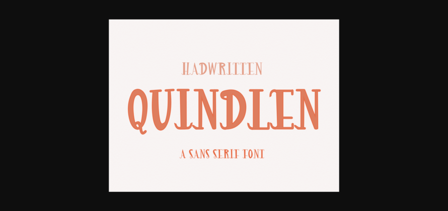 Quindlen Font Poster 1