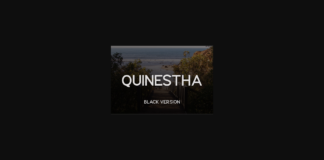Quinestha Black Font Poster 1