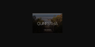 Quinestha Thin Font Poster 1