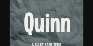 Quinn Font Poster 1