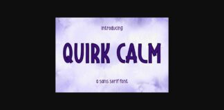 Quirk Calm Font Poster 1