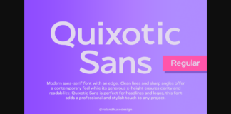 Quixotic Font Poster 1