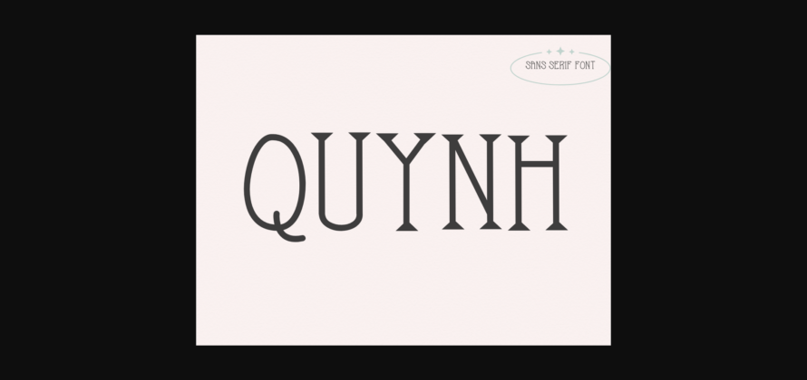 Quynh Font Poster 3