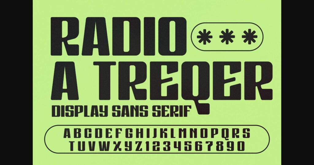 Radio a Treqer Font Poster 3