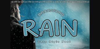 Rain Font Poster 1