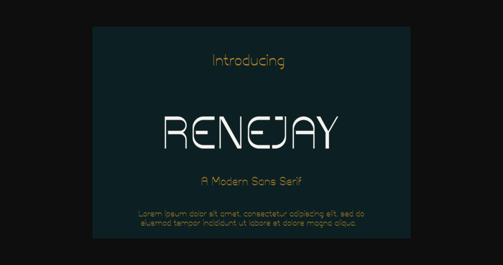 Renejay Font Poster 3