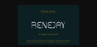 Renejay Font Poster 1