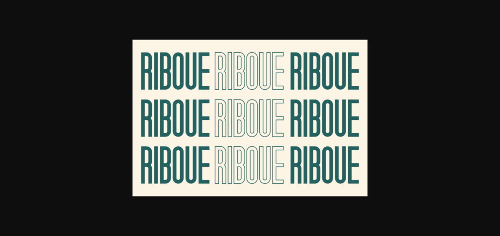 Riboue Font Poster 8