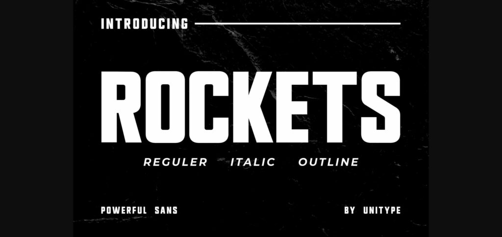 Rockets Font Poster 3