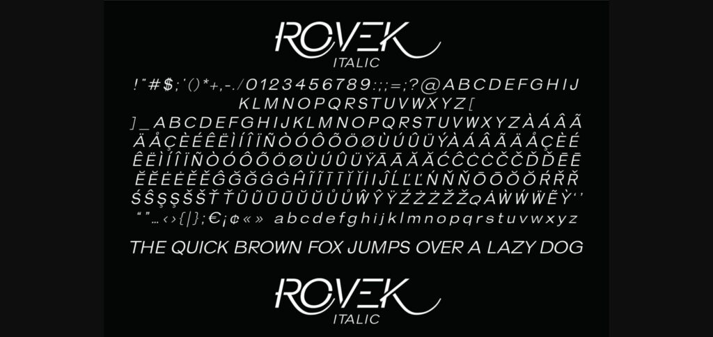 Rovek Font Poster 11