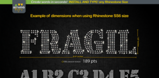 RS03 Seal Bold Rhinestone Template Fonts