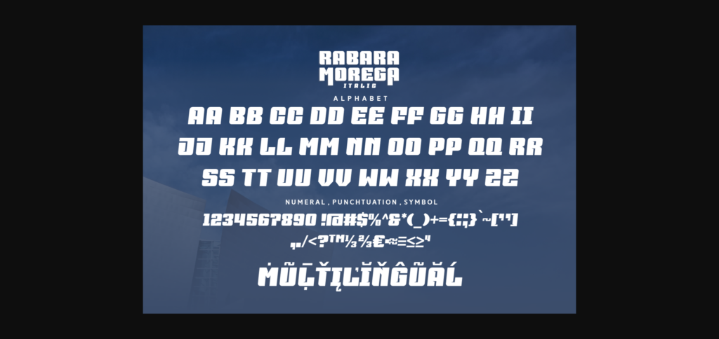 Rabara Morega Font Poster 8