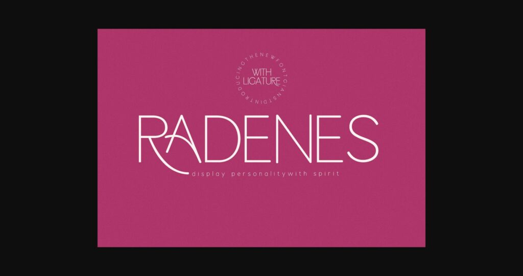 Radenes Font Poster 1