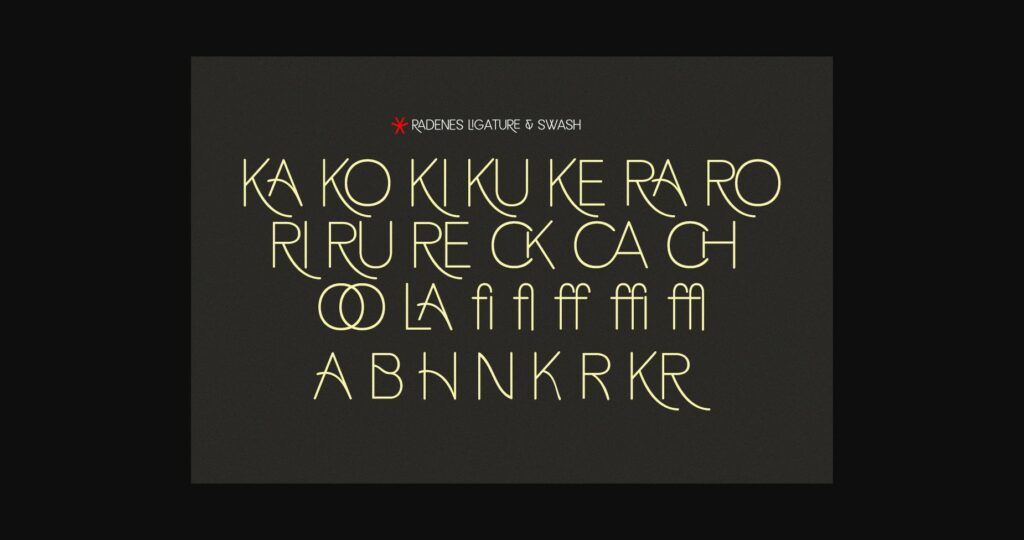 Radenes Font Poster 10