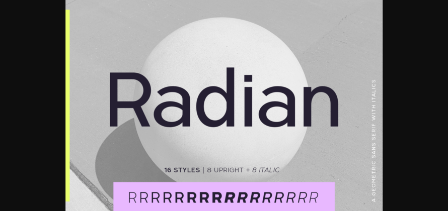 Radian Font Poster 3