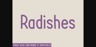 Radishes Font Poster 1