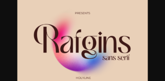 Rafgins Font Poster 1