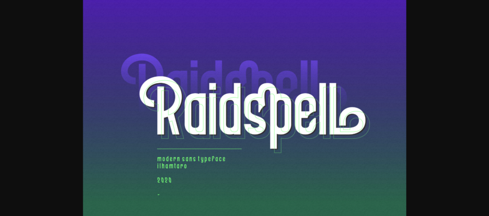 Raidspell Font Poster 3