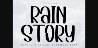 Rain Story Font Poster 1