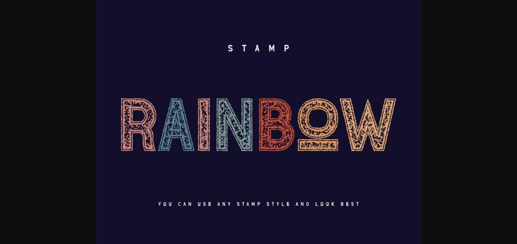 Rainbow Family Font Poster 5