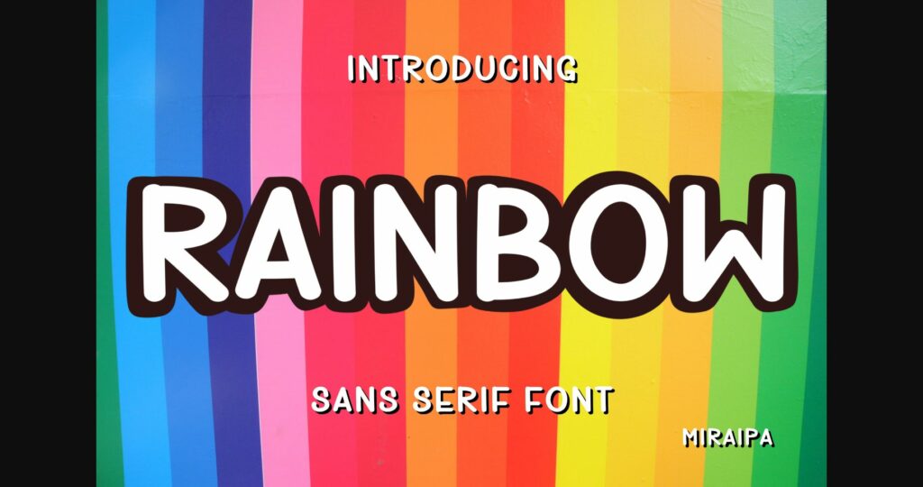 Rainbow Font Poster 1