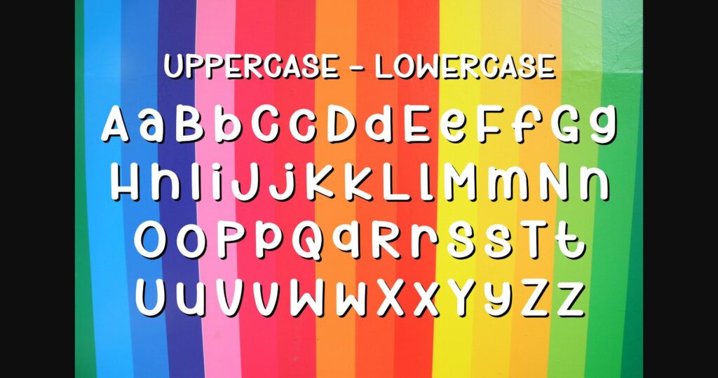 Rainbow Font Poster 6