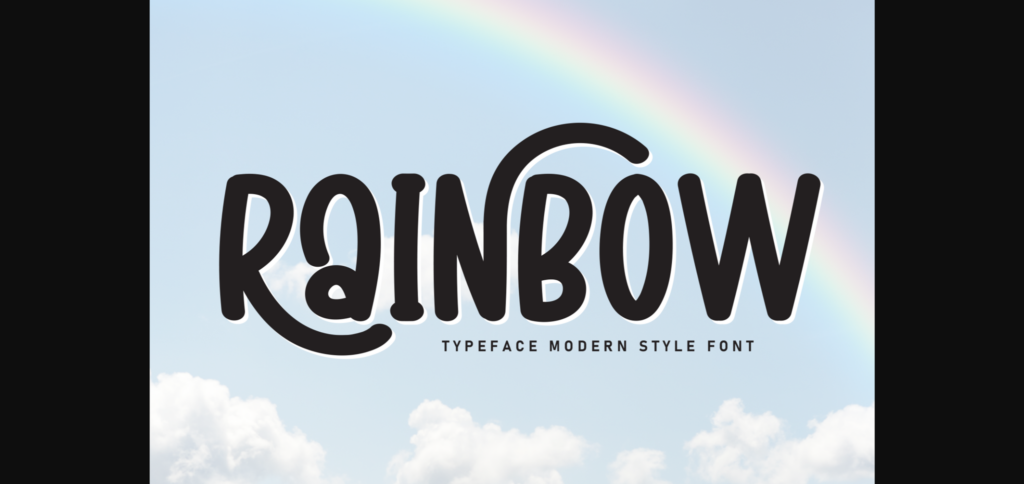 Rainbow Font Poster 3