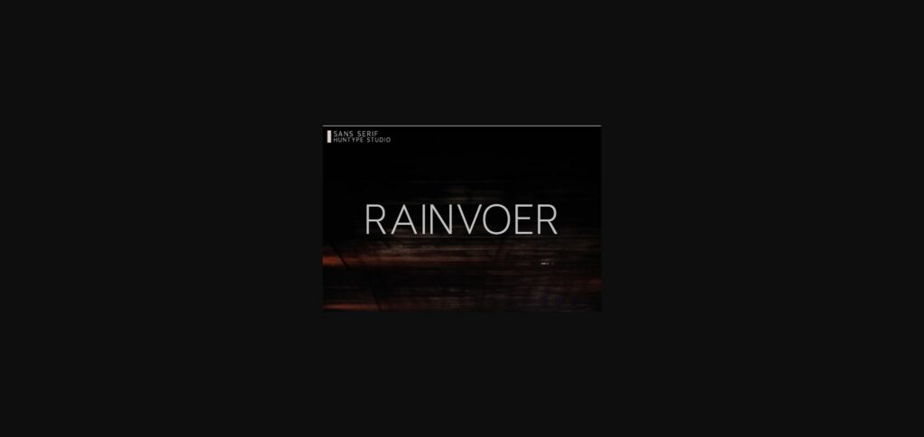 Rainvoer Font Poster 3