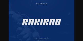 Rakirno Font Poster 1