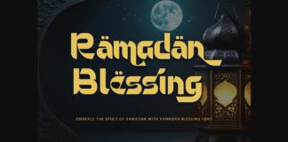 Ramadan Blessing Font Poster 1