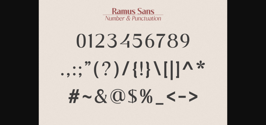 Ramus Sans Font Poster 4